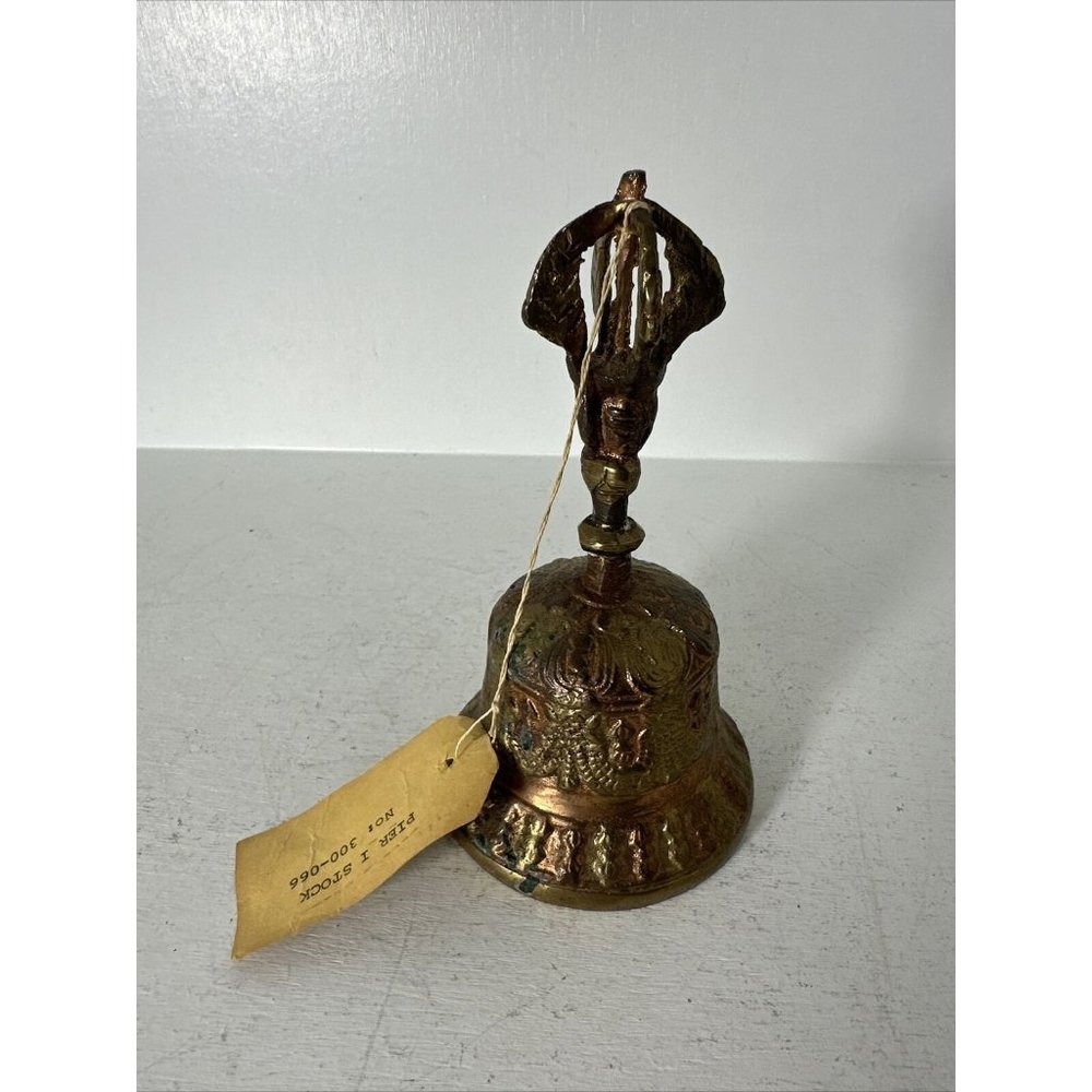 Vintage Ornate Brass Hand Bell Pier 1 Made In India